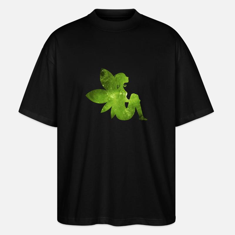 Grüne Fee Geschenk Idee Elfe - Stanley/Stella Oversized Unisex Bio T-Shirt Blaster 2.0 - Schwarz