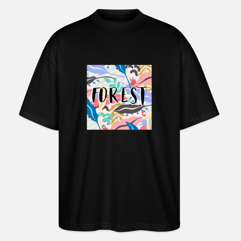 Forest 2 - Stanley/Stella Oversized Unisex Organic T-shirt Blaster 2.0 - black