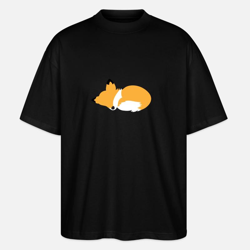 Schlafende Fox - Stanley/Stella Oversized Unisex Bio T-Shirt Blaster 2.0 - Schwarz
