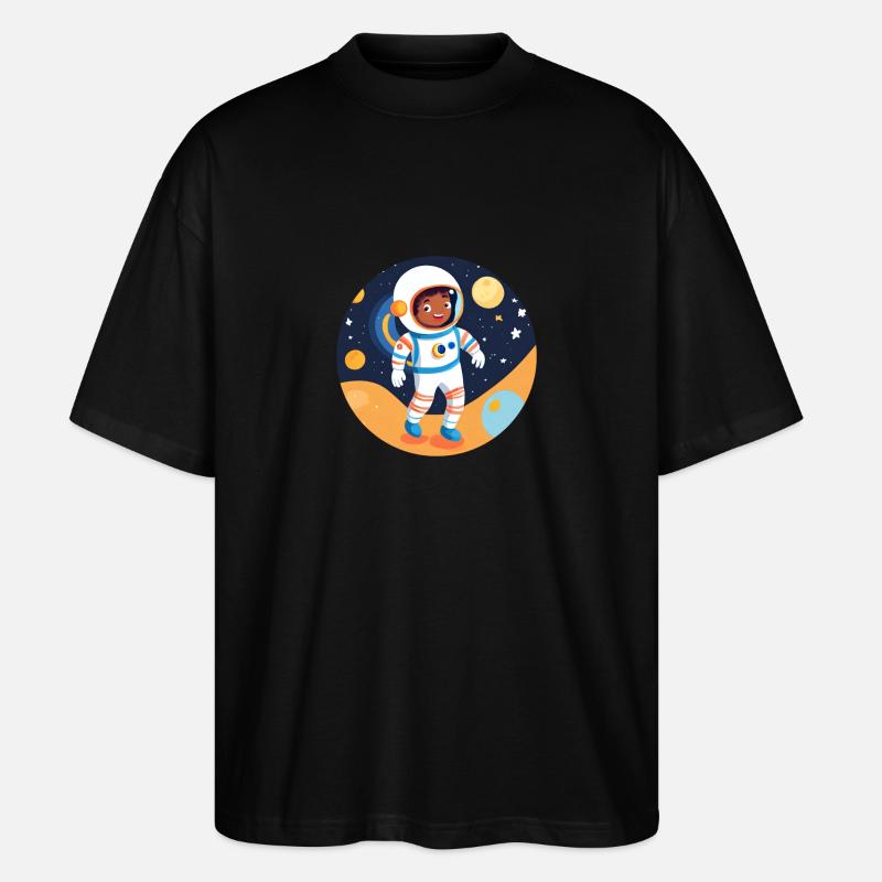 Kosmisches Kinderabenteuer - Stanley/Stella Oversized Unisex Bio T-Shirt Blaster 2.0 - Schwarz
