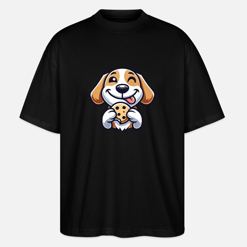 Beagle Dog Dessert Cookie Candy - Stanley/Stella Oversized Unisex Organic T-shirt Blaster 2.0 - black