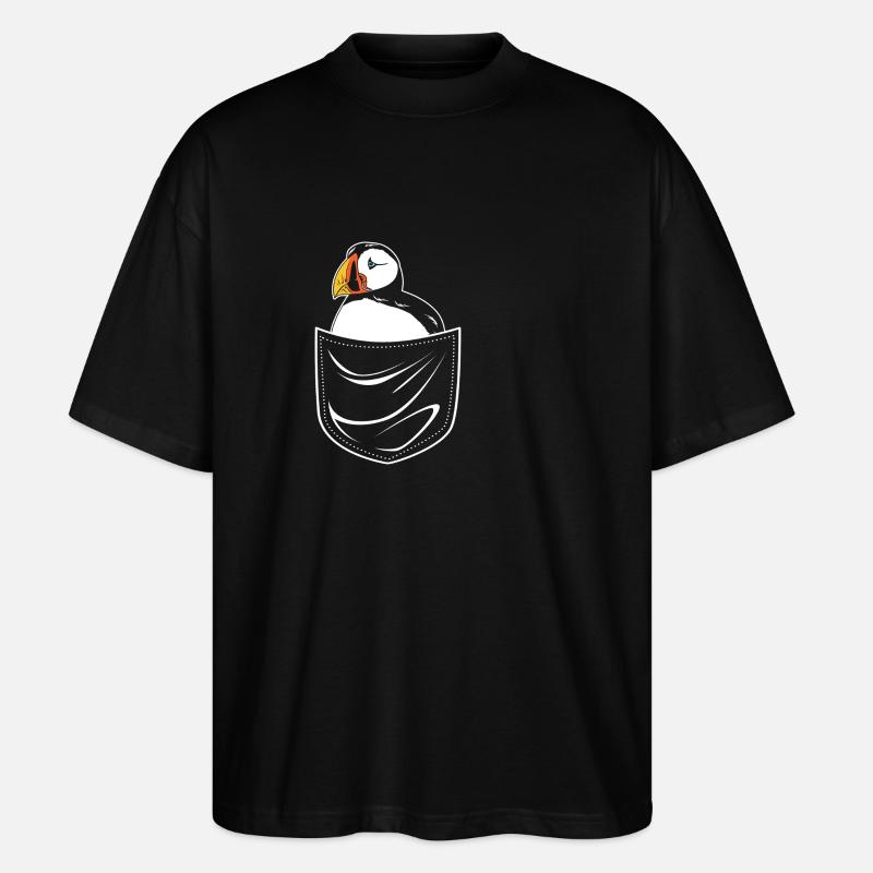 Papageientaucher Puffin - Stanley/Stella Oversized Unisex Organic T-shirt Blaster 2.0 - black