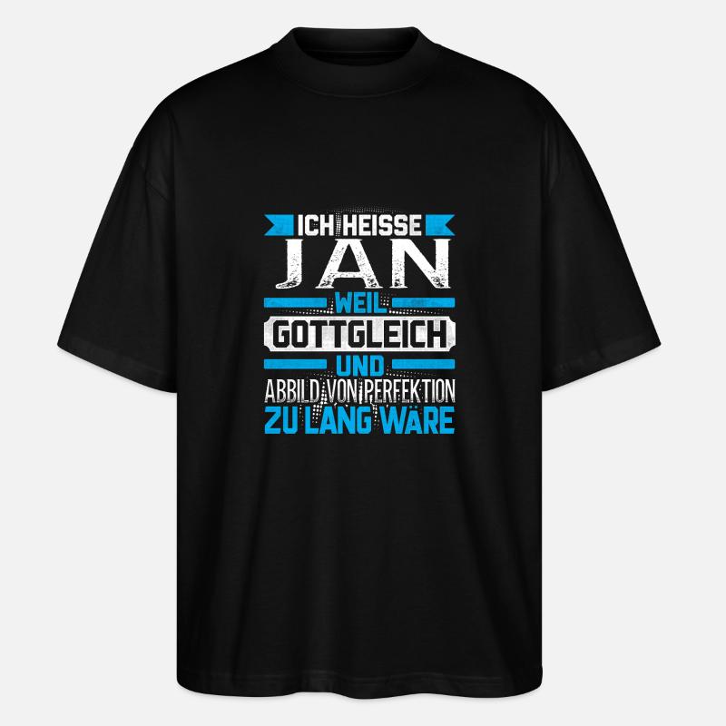 JAN - Gottgleich - Stanley/Stella Oversized Unisex Bio T-Shirt Blaster 2.0 - Schwarz