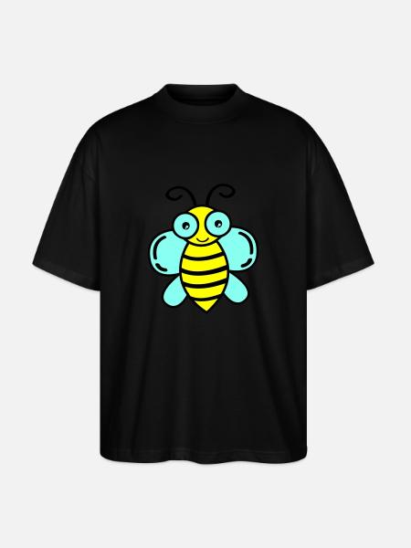 Bee 02 - Stanley/Stella Oversized Unisex Organic T-shirt Blaster 2.0 - black