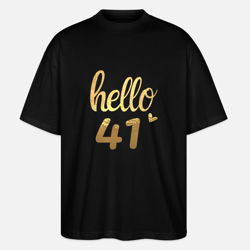 Hello 41 doré - T-shirt bio Blaster 2.0 coupe oversize Stanley/Stella Unisexe - noir