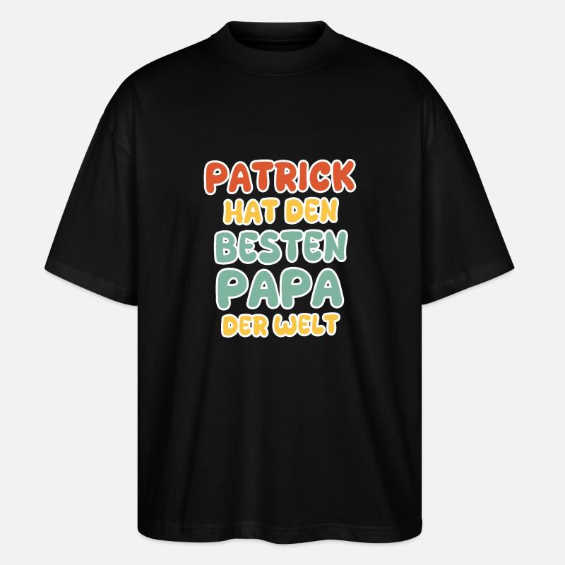 Baby Patrick - Stanley/Stella Oversized Unisex Bio T-Shirt Blaster 2.0 - Schwarz