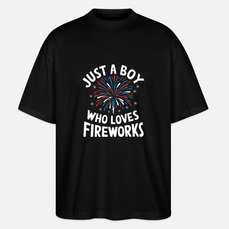 Pyrotechnics Fireworks Pyrotechnics - Stanley/Stella Oversized Unisex Organic T-shirt Blaster 2.0 - black