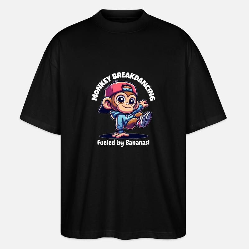 Singe breakdancer - T-shirt bio Blaster 2.0 coupe oversize Stanley/Stella Unisexe - noir