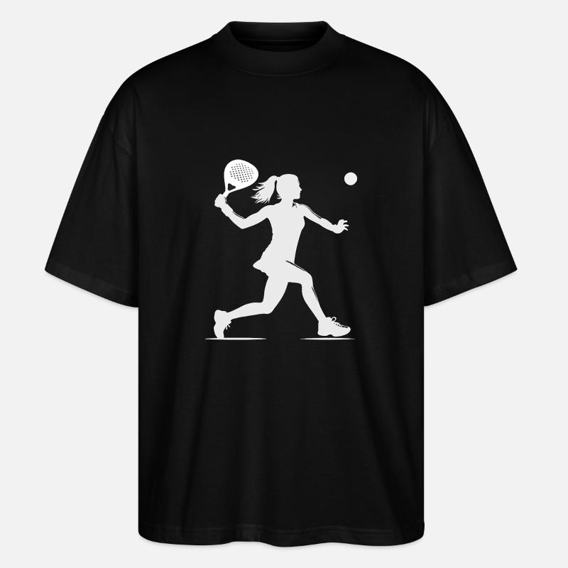 Padel player side white - Stanley/Stella Oversized Unisex Organic T-shirt Blaster 2.0 - black