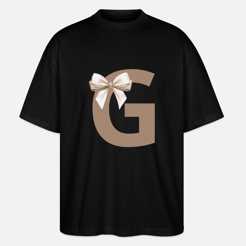 Buchstabe G Knoten - Stanley/Stella Oversized Unisex Bio T-Shirt Blaster 2.0 - Schwarz