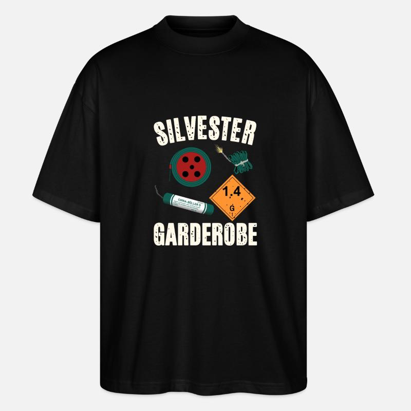 Silvester Garderobe - Stanley/Stella Oversized Unisex Bio T-Shirt Blaster 2.0 - Schwarz