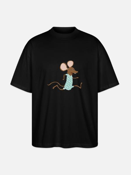Maus geht baden - Stanley/Stella Oversized Unisex Bio T-Shirt Blaster 2.0 - Schwarz