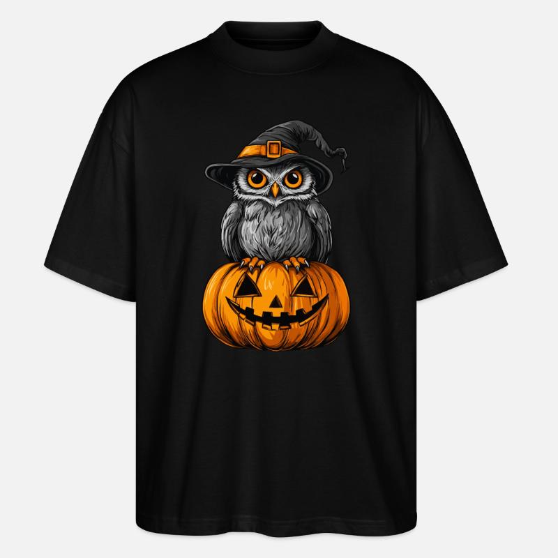 Lustige Halloween Eule - Stanley/Stella Oversized Unisex Bio T-Shirt Blaster 2.0 - Schwarz