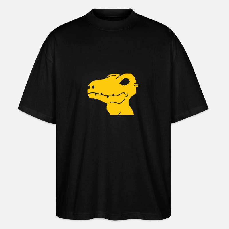 Dino Augmon Digimon cadeau jaune - T-shirt bio Blaster 2.0 coupe oversize Stanley/Stella Unisexe - noir