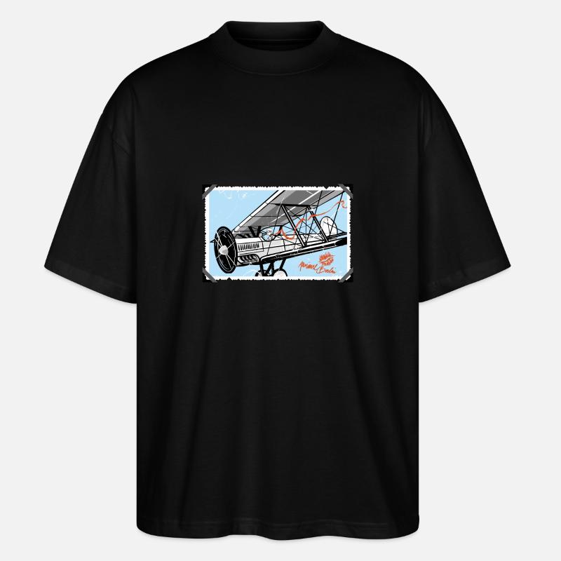 Doppeldecker - Stanley/Stella Oversized Unisex Bio T-Shirt Blaster 2.0 - Schwarz