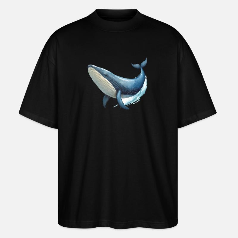 Wal im Wasser - Stanley/Stella Oversized Unisex Bio T-Shirt Blaster 2.0 - Schwarz