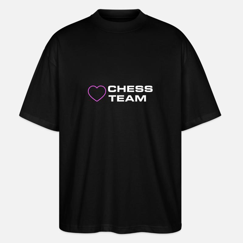 Chess Team Heart - Stanley/Stella Oversized Unisex Organic T-shirt Blaster 2.0 - black
