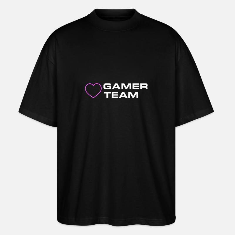 Cœur de l’équipe de joueurs - T-shirt bio Blaster 2.0 coupe oversize Stanley/Stella Unisexe - noir