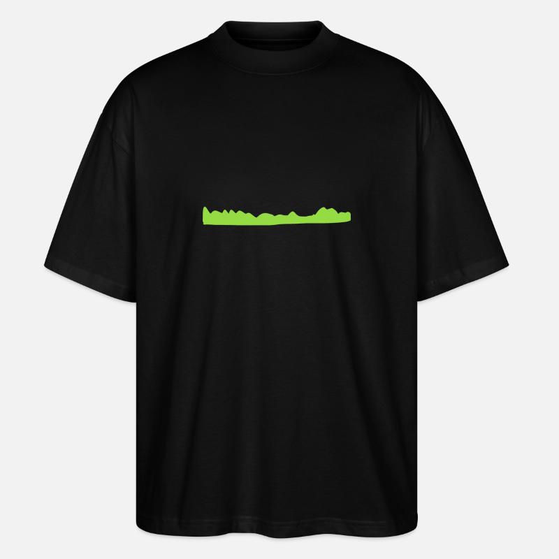 grass linie symbol form - Stanley/Stella Oversized Unisex Bio T-Shirt Blaster 2.0 - Schwarz