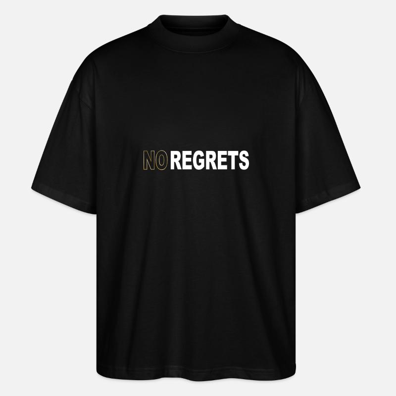 No regrets - Stanley/Stella Oversized Unisex Bio T-Shirt Blaster 2.0 - Schwarz