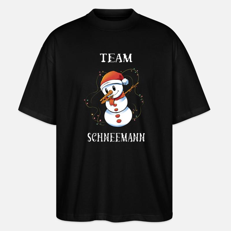 Team Schneemann - Stanley/Stella Oversized Unisex Bio T-Shirt Blaster 2.0 - Schwarz