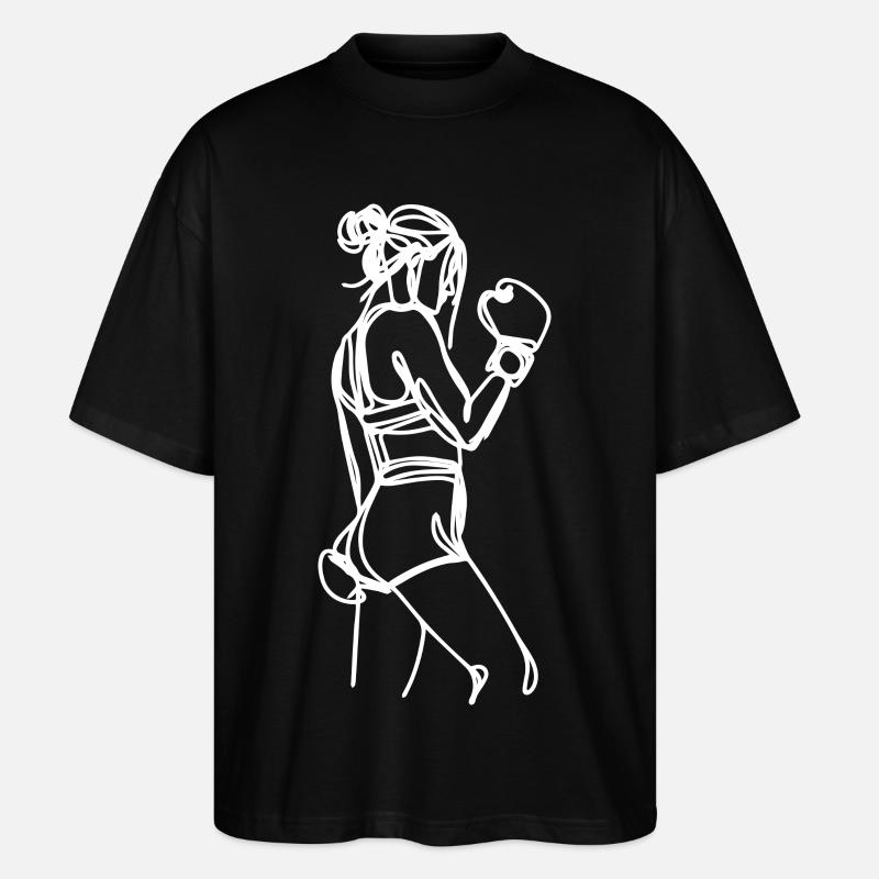 Boxerin Grafik - Stanley/Stella Oversized Unisex Bio T-Shirt Blaster 2.0 - Schwarz