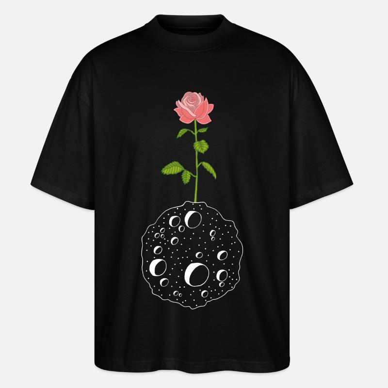 Die Blume und der weiße Planet - Stanley/Stella Oversized Unisex Bio T-Shirt Blaster 2.0 - Schwarz