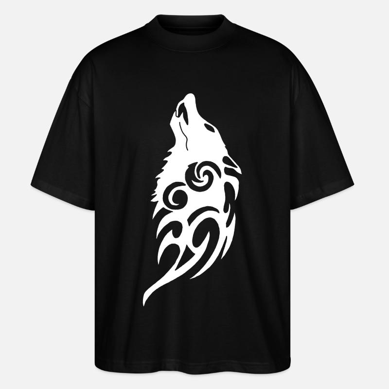 Geisterwolf des Waldes - Stanley/Stella Oversized Unisex Bio T-Shirt Blaster 2.0 - Schwarz