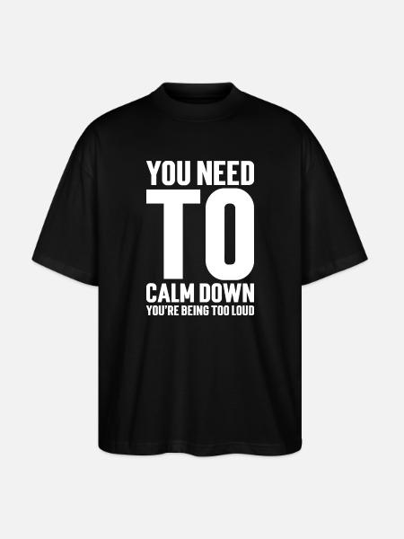 Motivating Message of Serenity - Stanley/Stella Oversized Unisex Organic T-shirt Blaster 2.0 - black