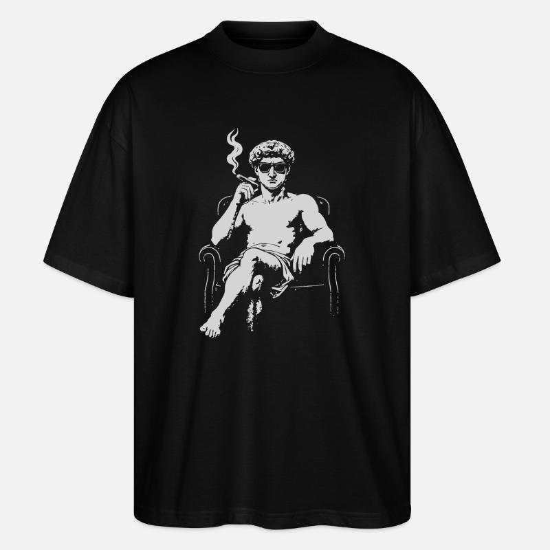 David Michalengelo als Mafia-Ikone - Stanley/Stella Oversized Unisex Bio T-Shirt Blaster 2.0 - Schwarz