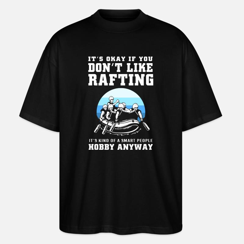 Rafting Kajakfahren Kajak Paddelboot - Stanley/Stella Oversized Unisex Bio T-Shirt Blaster 2.0 - Schwarz