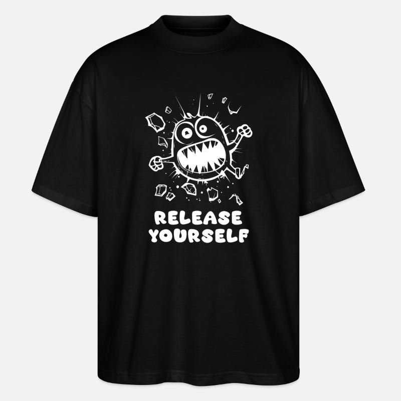 Release Yourself - Stanley/Stella Oversized Unisex Organic T-shirt Blaster 2.0 - black