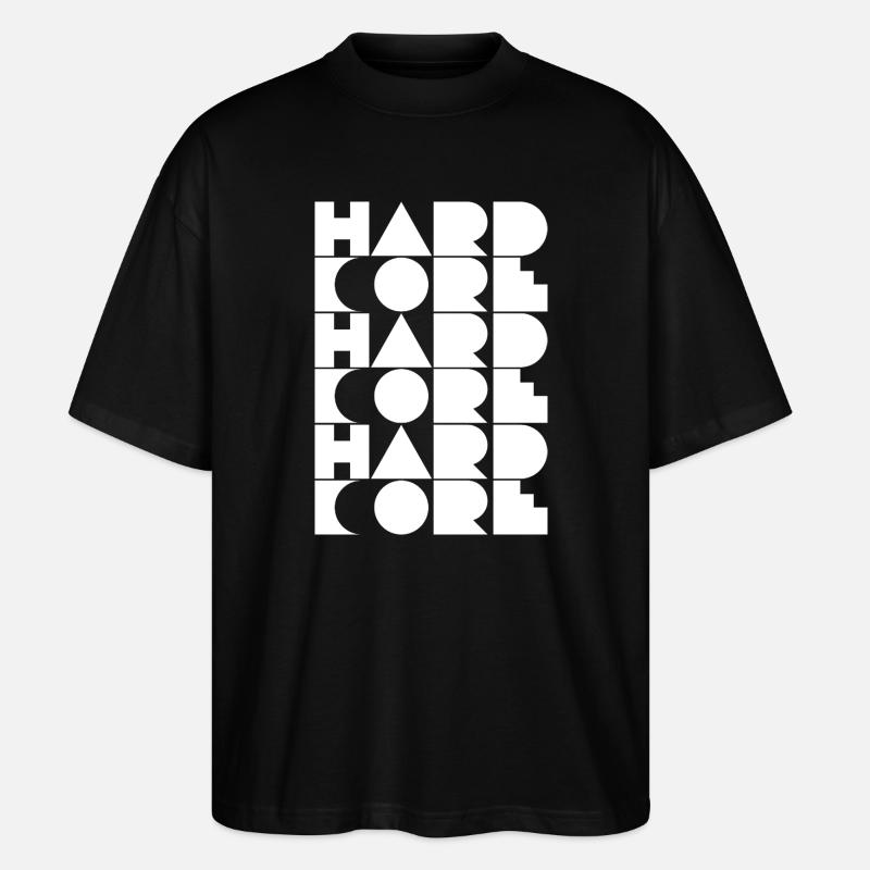Typographie en grille hardcore - T-shirt bio Blaster 2.0 coupe oversize Stanley/Stella Unisexe - noir