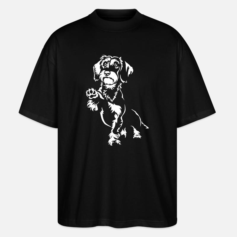 Dackel "Black Edition" - Stanley/Stella Oversized Unisex Bio T-Shirt Blaster 2.0 - Schwarz