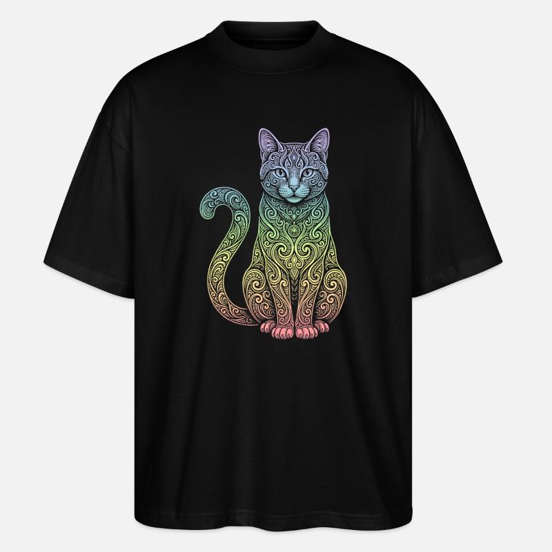 chat - T-shirt bio Blaster 2.0 coupe oversize Stanley/Stella Unisexe - noir