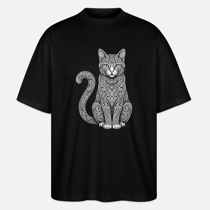 Hauskatze - Stanley/Stella Oversized Unisex Bio T-Shirt Blaster 2.0 - Schwarz