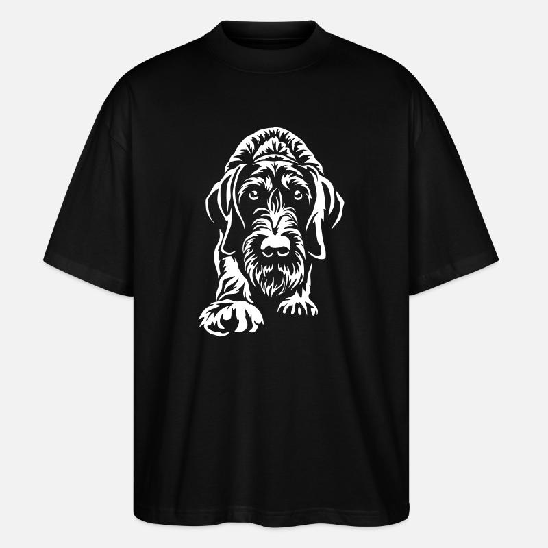 Deutsch Drahthaar "Black Edition" - Stanley/Stella Oversized Unisex Bio T-Shirt Blaster 2.0 - Schwarz