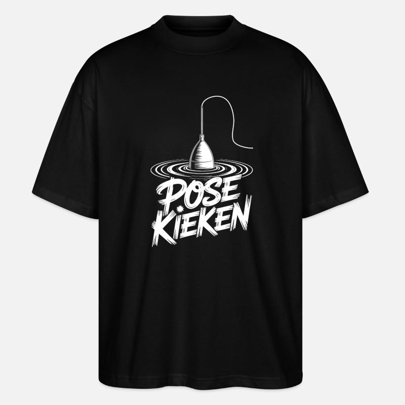 Pêche, Dicton, Pose - T-shirt bio Blaster 2.0 coupe oversize Stanley/Stella Unisexe - noir