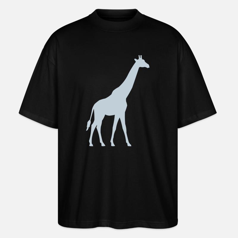 Silhouette pastel de girafe - T-shirt bio Blaster 2.0 coupe oversize Stanley/Stella Unisexe - noir