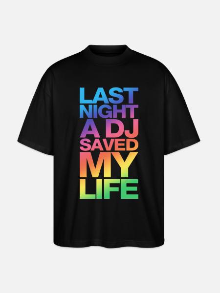 last_night_dj_dd - Stanley/Stella Oversized Unisex Bio T-Shirt Blaster 2.0 - Schwarz