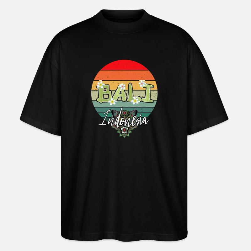 Bali - Indonesien - Stanley/Stella Oversized Unisex Bio T-Shirt Blaster 2.0 - Schwarz