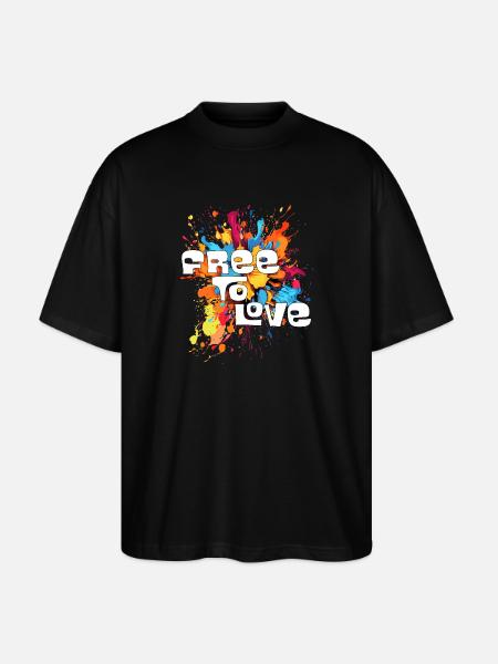 Libre d’aimer - T-shirt bio Blaster 2.0 coupe oversize Stanley/Stella Unisexe - noir