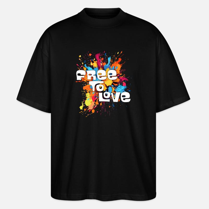 Libre d’aimer - T-shirt bio Blaster 2.0 coupe oversize Stanley/Stella Unisexe - noir