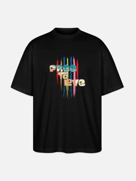 Libre d’aimer - T-shirt bio Blaster 2.0 coupe oversize Stanley/Stella Unisexe - noir
