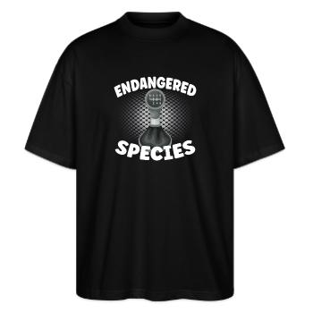 Endangered Species - Engine Combustion Design - Stanley/Stella Oversized Unisex Organic T-shirt Blaster 2.0 - black - Front - Alina (178cm) & Michal (187cm)