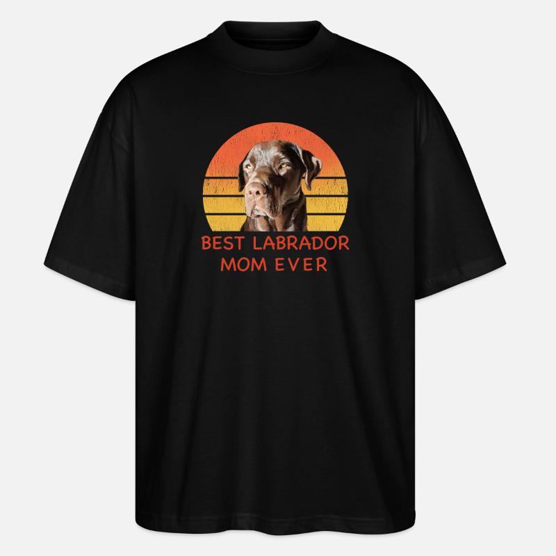 Best Labrador Mom Ever - Stanley/Stella Oversized Unisex Organic T-shirt Blaster 2.0 - black
