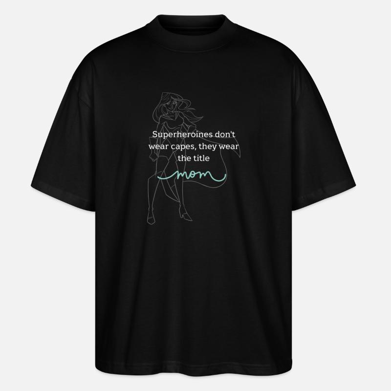Maman super-héroïne - T-shirt bio Blaster 2.0 coupe oversize Stanley/Stella Unisexe - noir