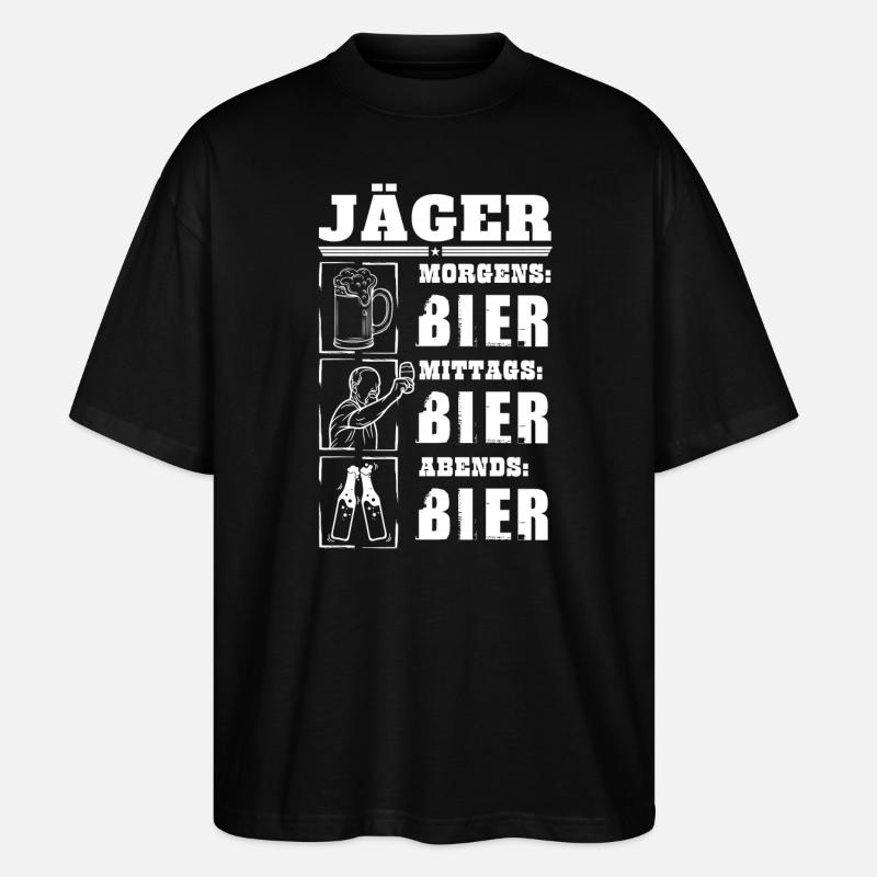 Mon quotidien de chasseur - T-shirt bio Blaster 2.0 coupe oversize Stanley/Stella Unisexe - noir