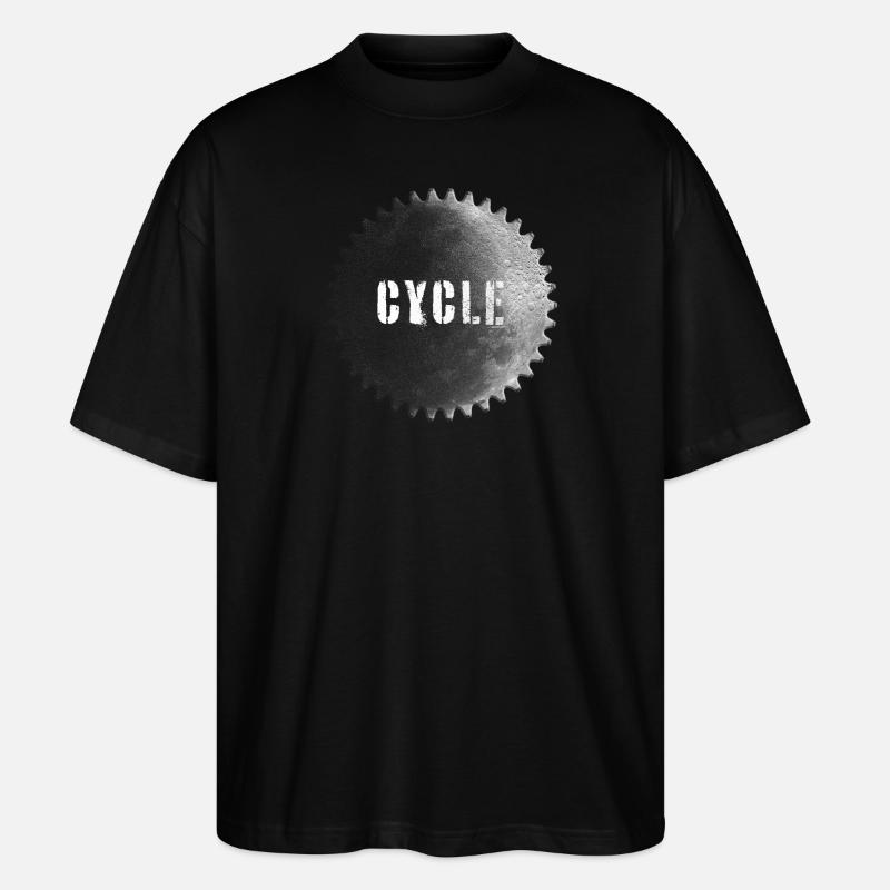 Mond-Radtour - Stanley/Stella Oversized Unisex Bio T-Shirt Blaster 2.0 - Schwarz