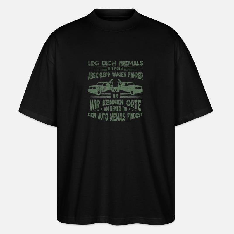 Abschleppdienst Geschenkideen - Stanley/Stella Oversized Unisex Bio T-Shirt Blaster 2.0 - Schwarz